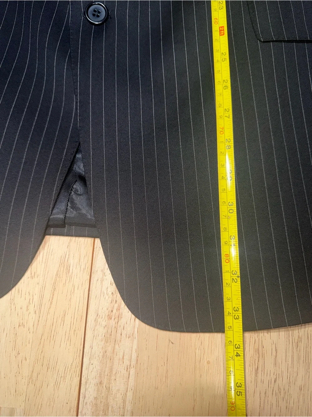 LORO PIANA Super 120 Daniel Cremieux Men 46R Sport Coat Black Stripe Wool Blazer